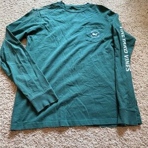 Vineyard Vines Kids Teal Long Sleeve Tee